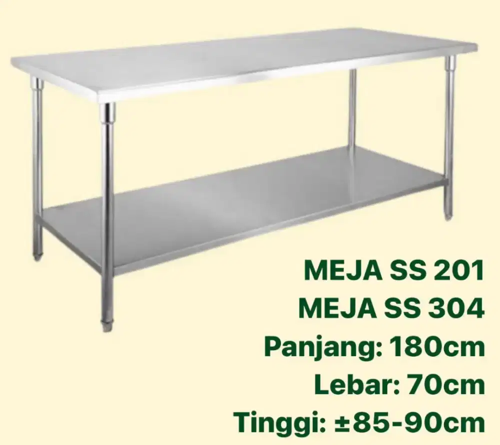 Meja full stainless