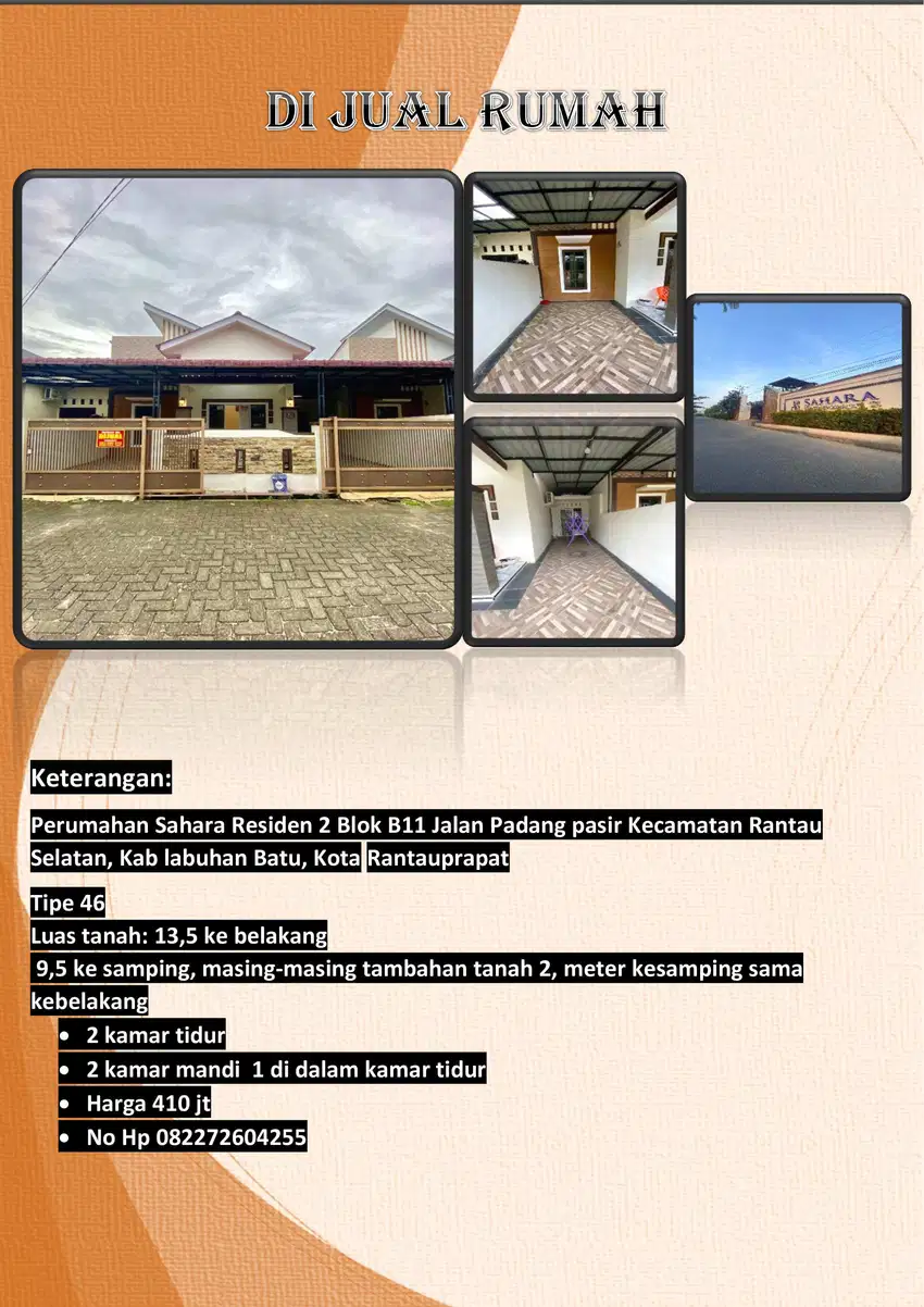DIJUAL RUMAH di labuhan batu