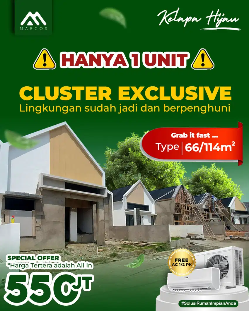 Rumah Komersil Ready dekat Bandara SMB 2 palembang