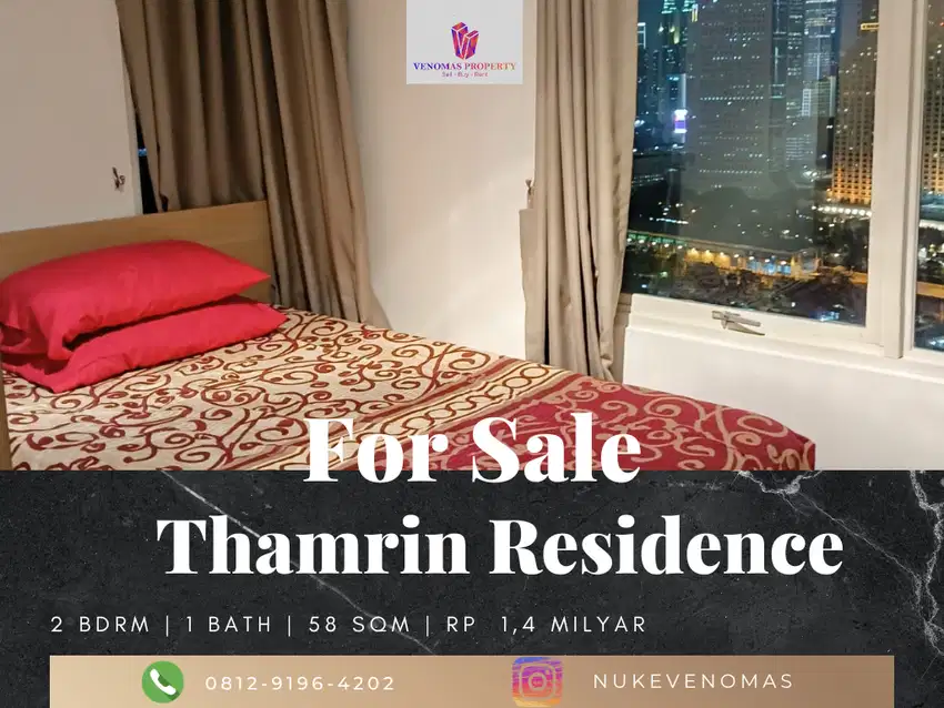 Dijual Apartement Thamrin Residence 2BR Full Furnished Mid Floor