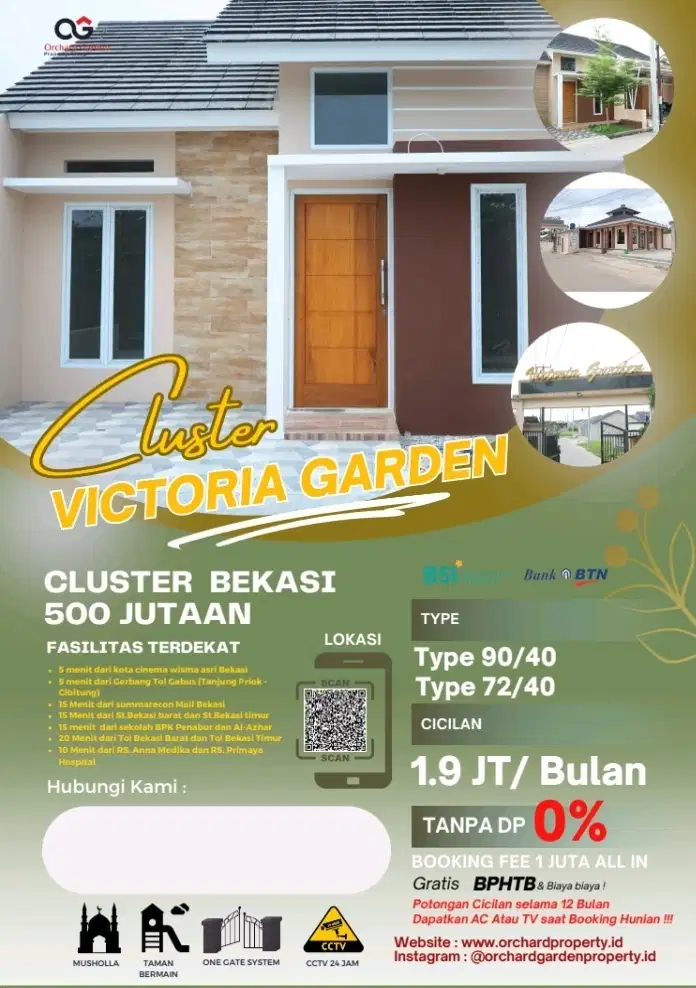 DIJUAL RUMAH BARU DEKAT SUMARECON BEKASI