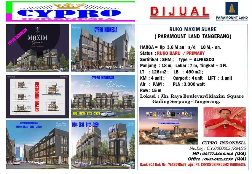GEDUNG HIGH CLASS MAXIM SQUARE VICTORIA CENTRAL DISTRIC SERPONG