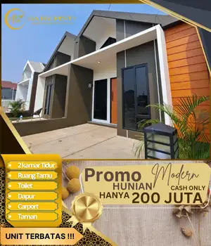 Rumah minimalis modern 2 kamar akses strategis dekat jalan Bomang