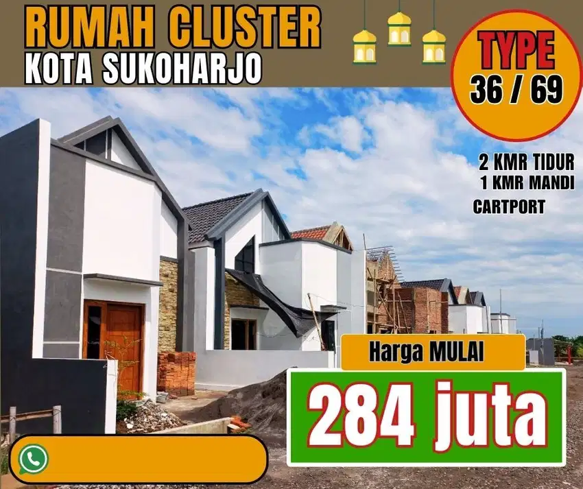 DIJUAL RUMAH CLUSTER MODERN SCANDINAVIAN DI SUKOHARJO DEKAT SOLO