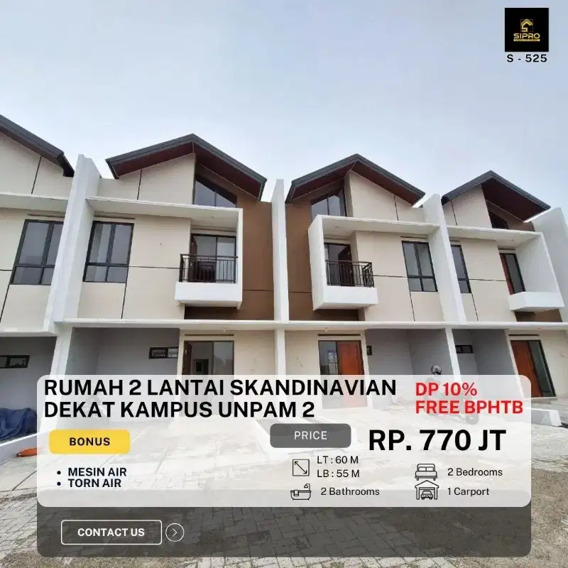 Rumah 2 Lantai Siap Huni Harga Ekonomis dekat Akses BSD