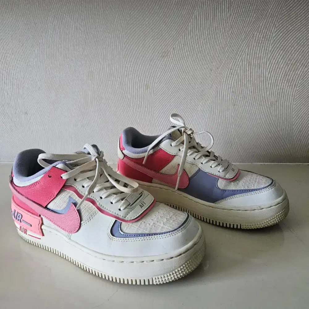 Sepatu Nike Air Force 1 Shadow Sail Coral Chalk Original