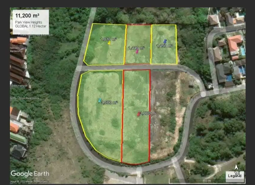 Tanah SHM Full View Laut 1,1 Hectare Kampial Benoa Nusa Dua Bali
