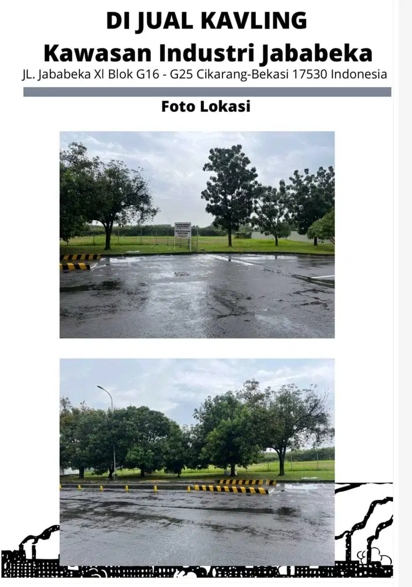 Dijual Kavling Jababeka 1 belakang pt samsung luas 3,1ha