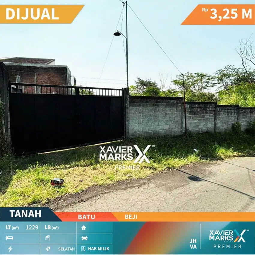 V1 Tanah Luas di Beji Kota Batu Dekat Tempat Wisata