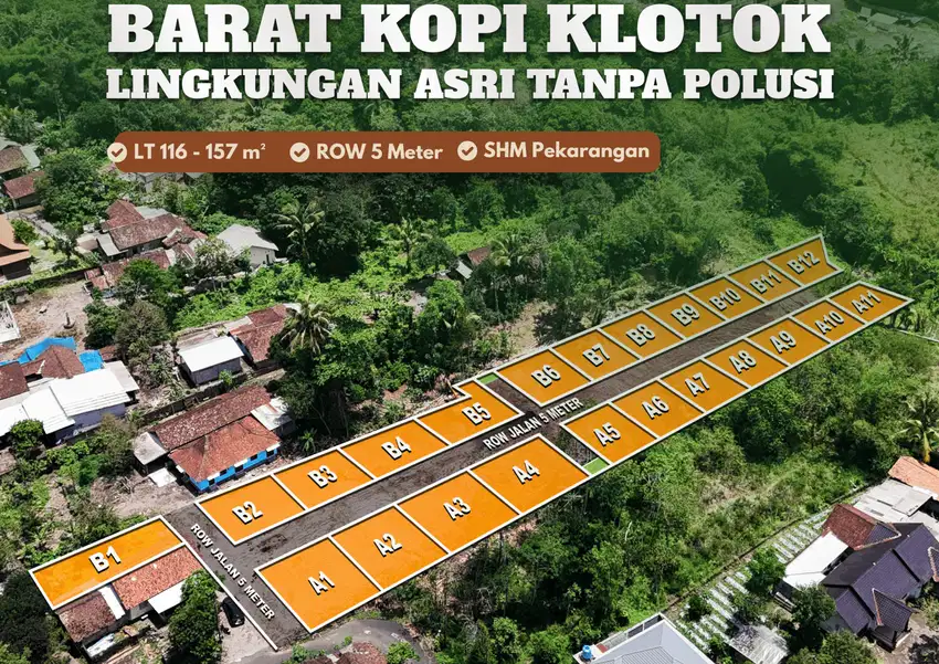 PROMO 1 Unit 190 Juta, Tanah Dekat UII Jalan Kaliurang di Pakem