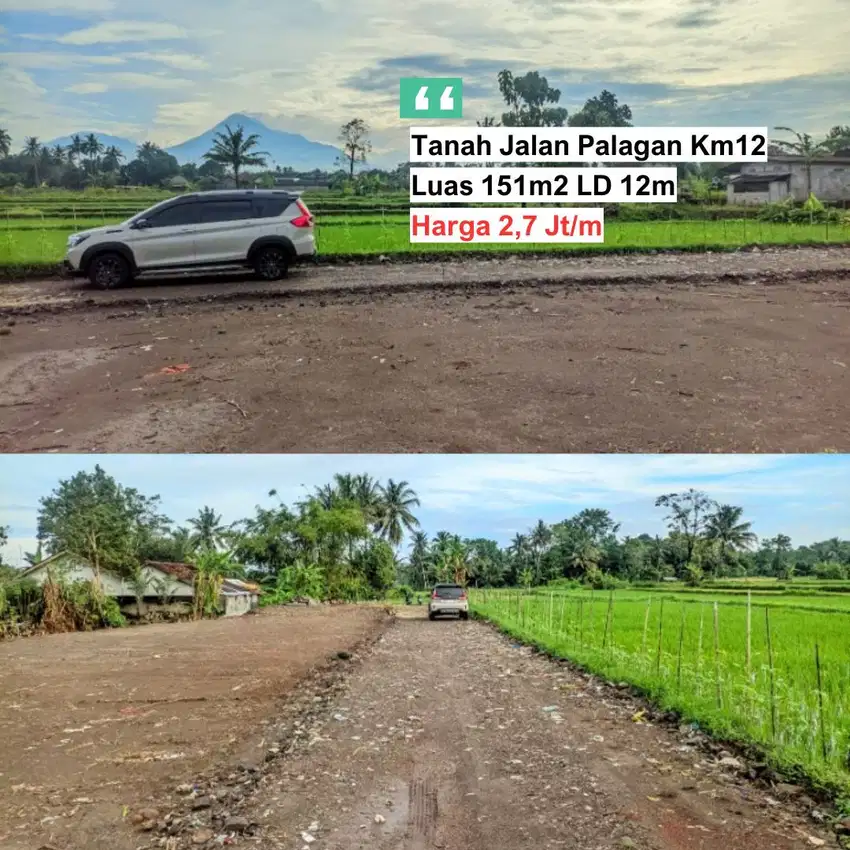 Terbaik Pingir Sawah View Merapi, Tanah Jalan Palagan Sleman