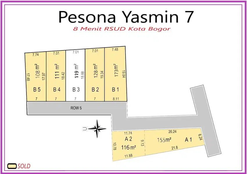 Sisa 1 unit lagi , 400 meter dari Supermarket Tip Top Yasmin