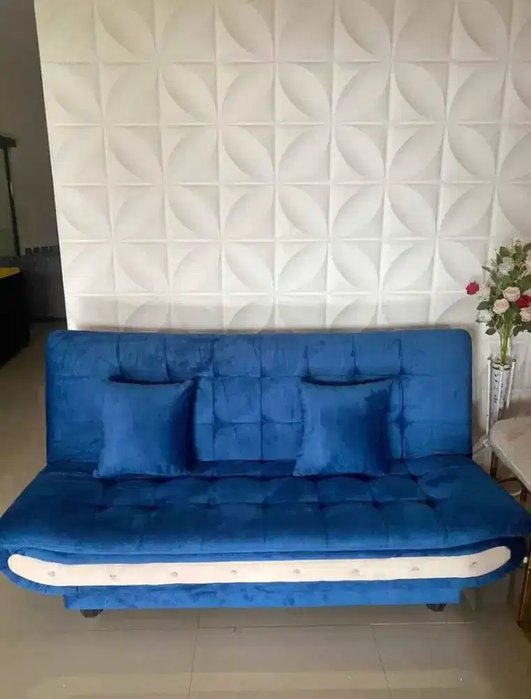 Sofa bed santai 3 pungsi bludru Redy