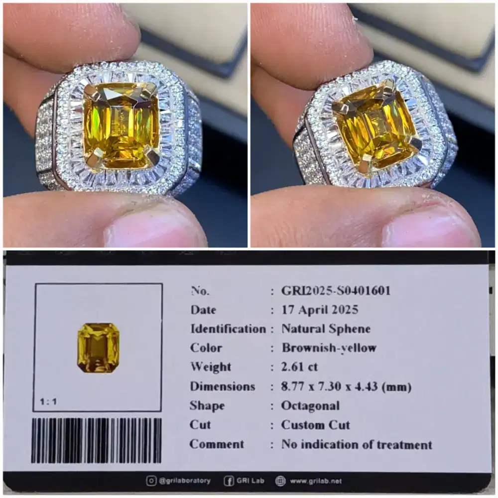 Natural Sphene Rainbow color Eye Clean Super Quality 2.61ct NTE w