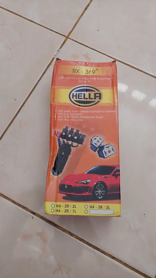 Relay Set Kabel Hella H4 2 Relay 1 Lampu Halogen Biled