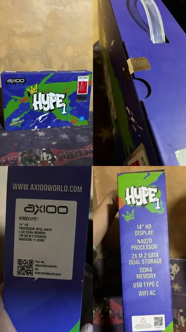 Axioo hype 1 4/128 masih segel 2,2nego ya.