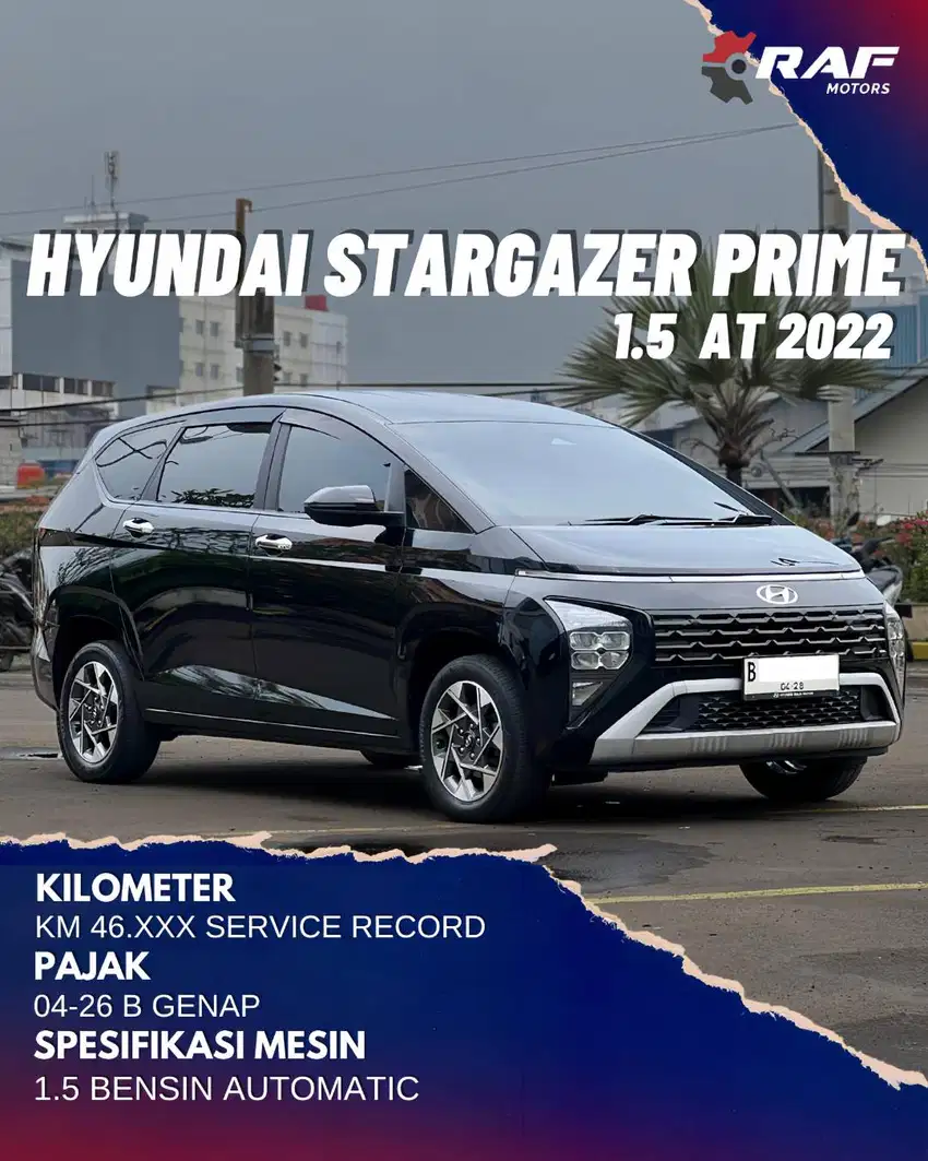 HYUNDAI STARGAZER PRIME 1.5 IVT 2023 NIK 2022 HITAM