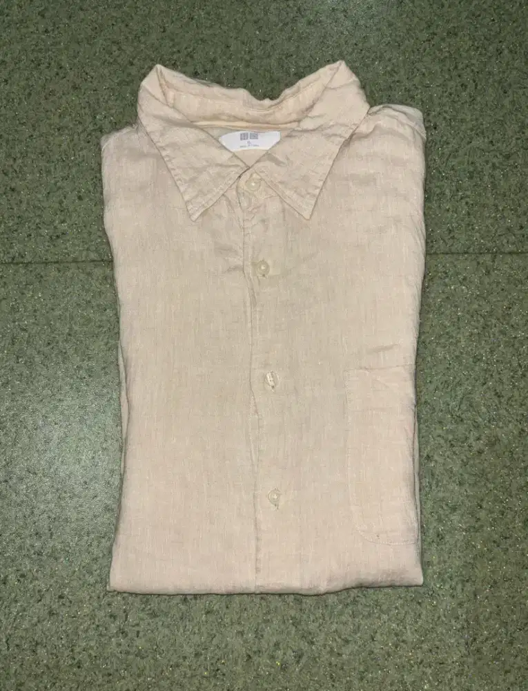 Kemeja Linen Uniqlo Second