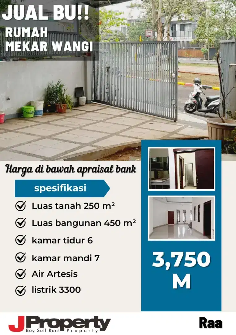JUAL MURAH MEWAH DI MEKARWANGI DIBAWAH APPRAISAL BANK