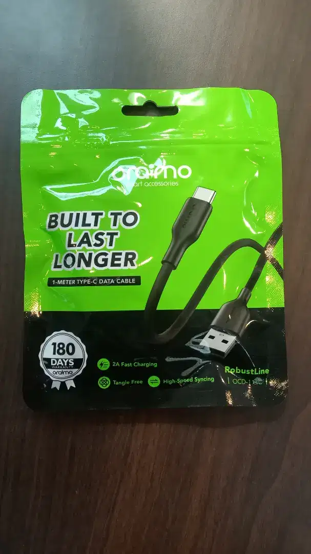 KABEL DATA ORAIMO OCD-114C TYPE C FOR ANDROID 2A FAST CHARGING