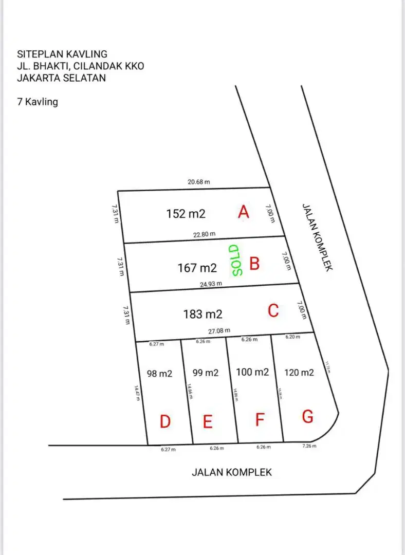 Dijual Tanah Kavling Dekat Transmart Cilandak Timur Jakarta Selatan