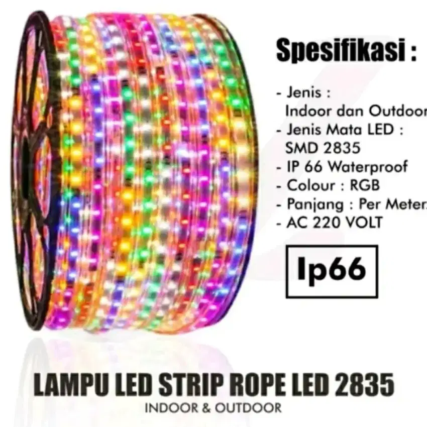 LED Strip RGB / LED Strip SMD 2835 Warna-Warni Harga Per Meter