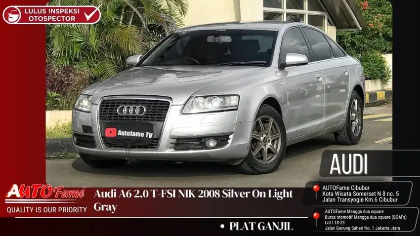Audi A6 2.0 T-FSI NIK 2008 Silver On Light Gray