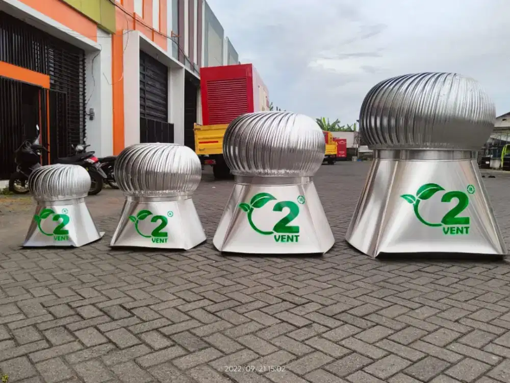 Turbine Turbin Ventilator Ukuran 75cm (30) Aluminium Grs Selamanya **