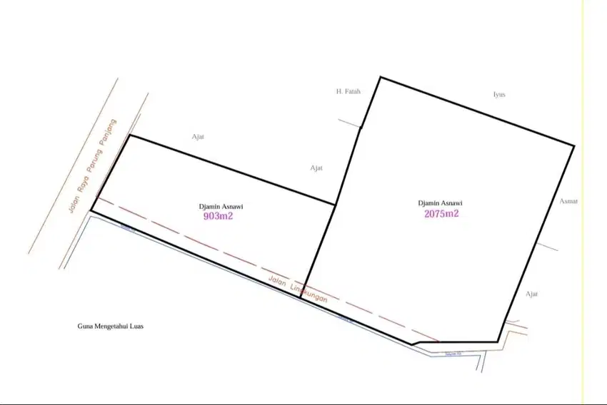 Tanah 2978 m2 Parung Panjang Legok Pagedangan, BSD cocok Padel
