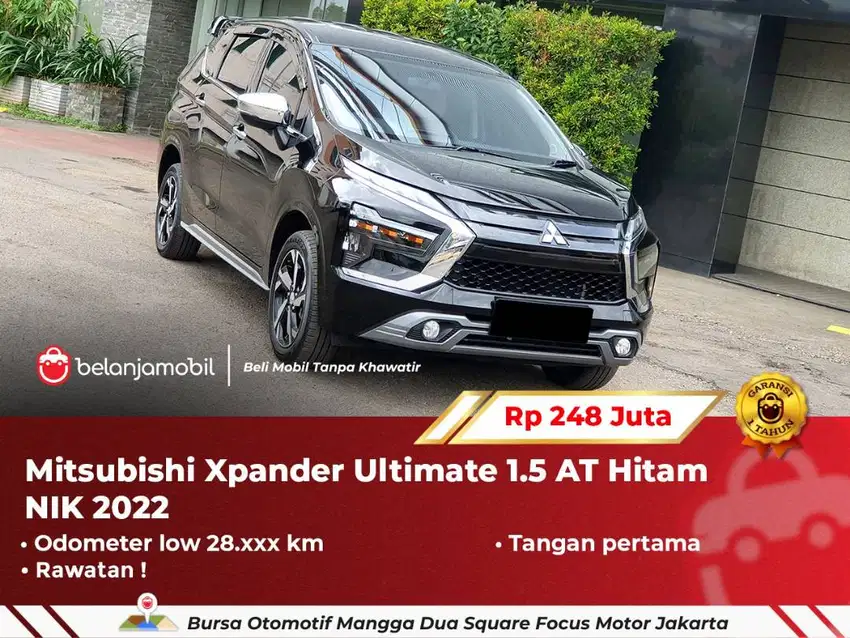 [ LOW KM ] Mitsubishi Xpander Ultimate 1.5 AT Hitam 2022 2023