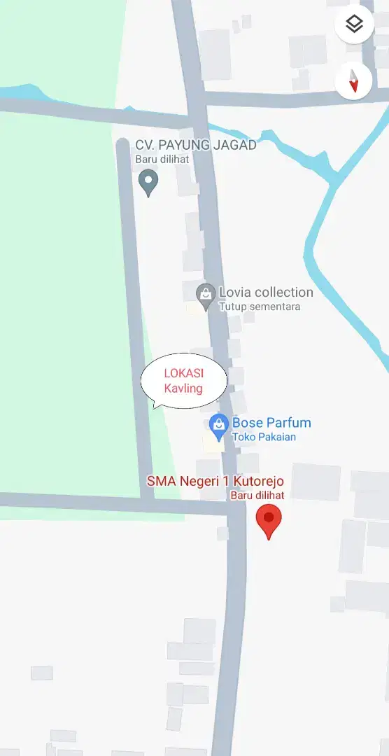 Tanah, SMA 1 KUTOREJO, 100meter Jl.Provinsi  Mojokerto Pacet