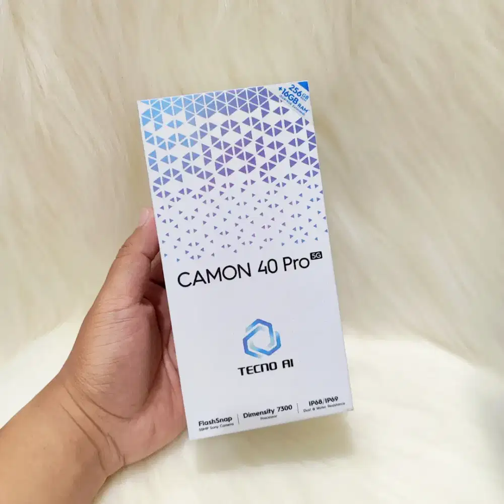 Tecno Camon 40 Pro 5G 8/256 Gb New Baru Murah Garansi Resmi 1 Tahun