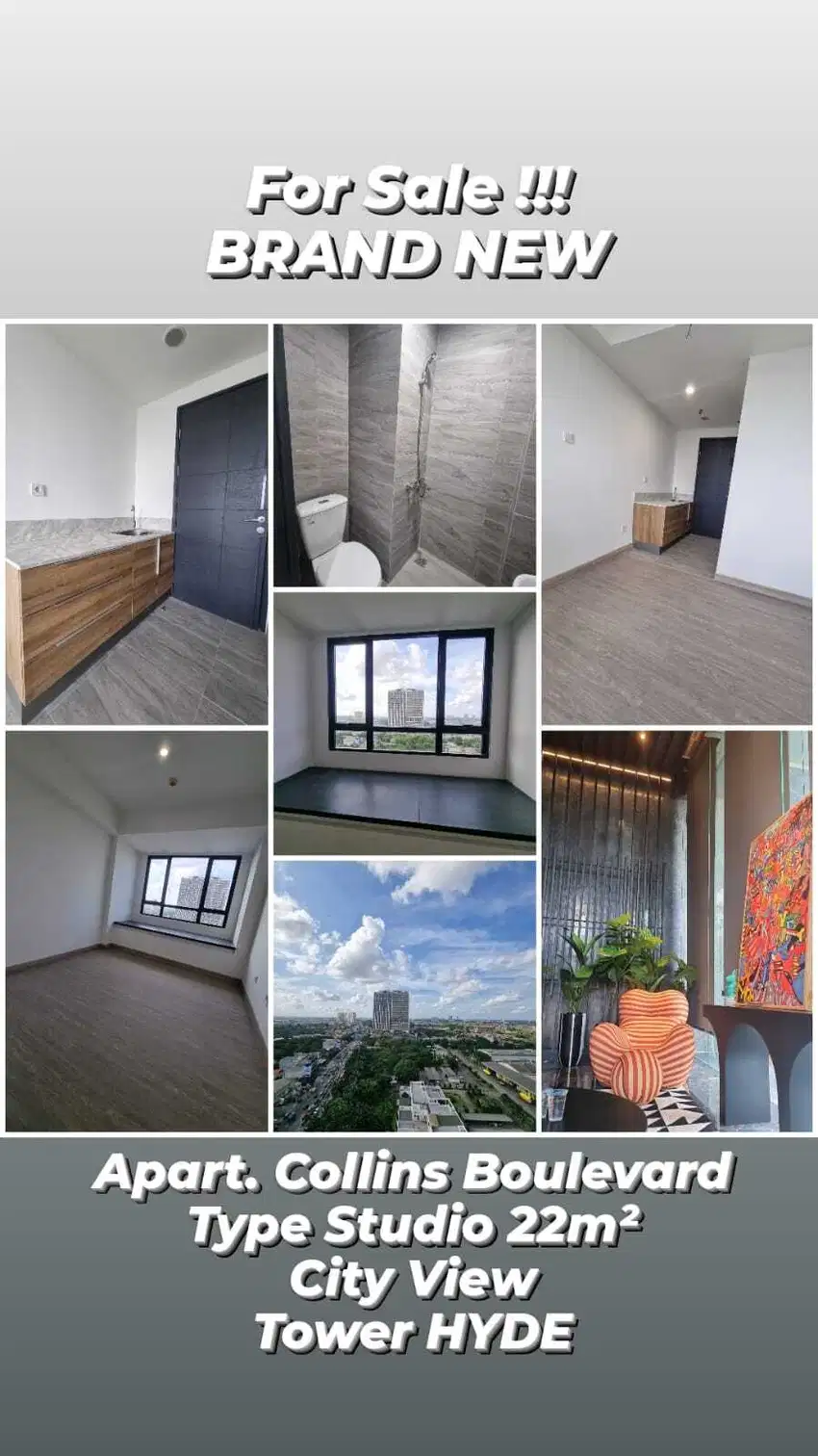 Dijual Modal Termurah Apartemen Studio Collins Serpong