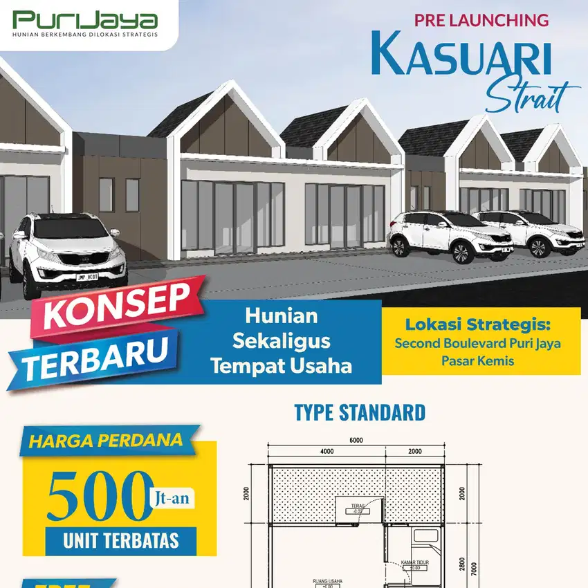Dijual Rumah Usaha Kasuari Strait di Puri Jaya