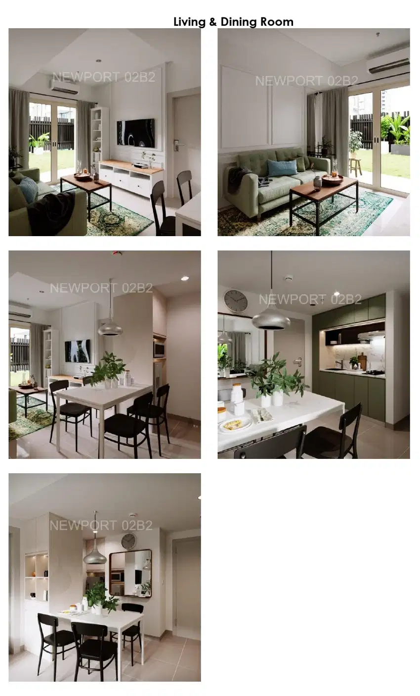 Disewakan Apt 2 BR 61 m² Orange County Lippo Cikarang, 150 Jt/Thn!