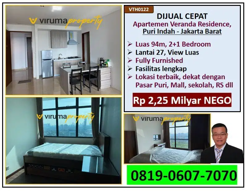 VTH0122 - Apartemen Veranda Residence, Puri Indah, Jakarta Barat