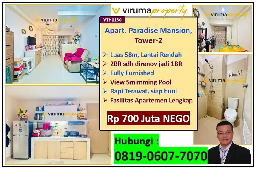 VTH0130 - Apartemen Paradise Mansion, Tower II, View S'Pool