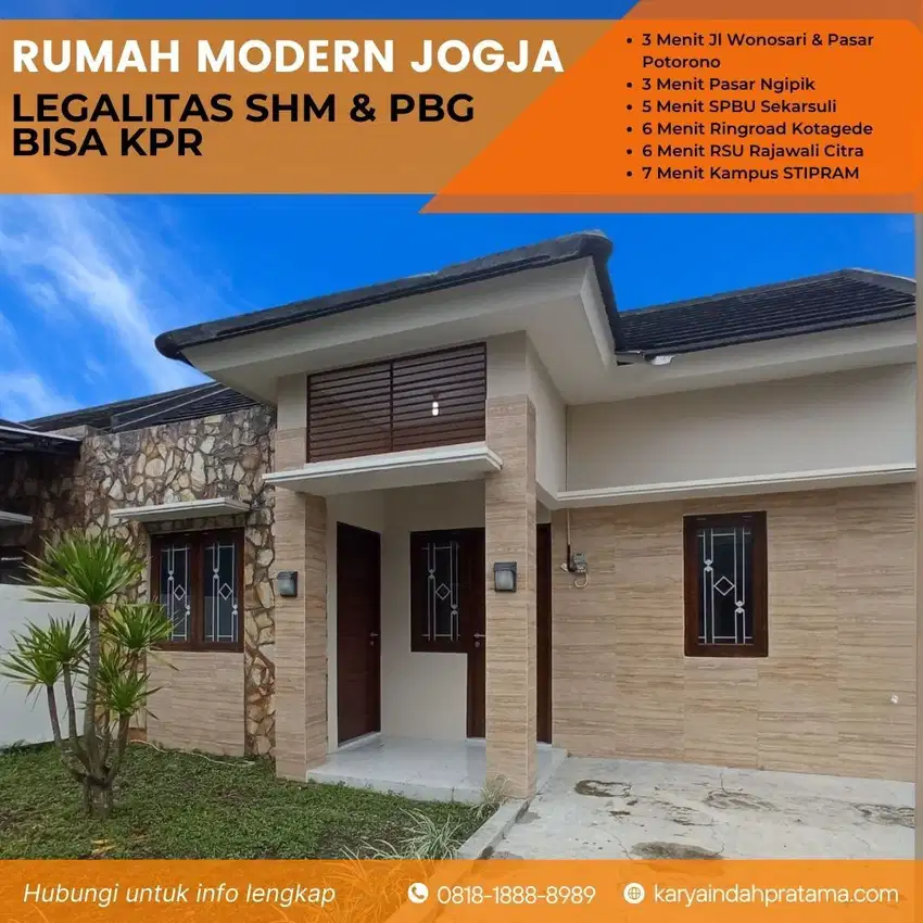 Rumah Strategis Potorono Banguntapan Bantul Dkt Jogja Kota free BPHTB