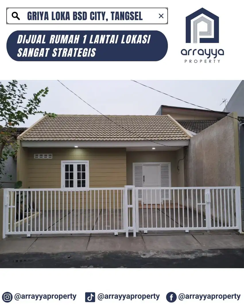 DIJUAL BRAND NEW HOUSE 1 LANTAI DI GRIYA LOKA BSD 'HRB178