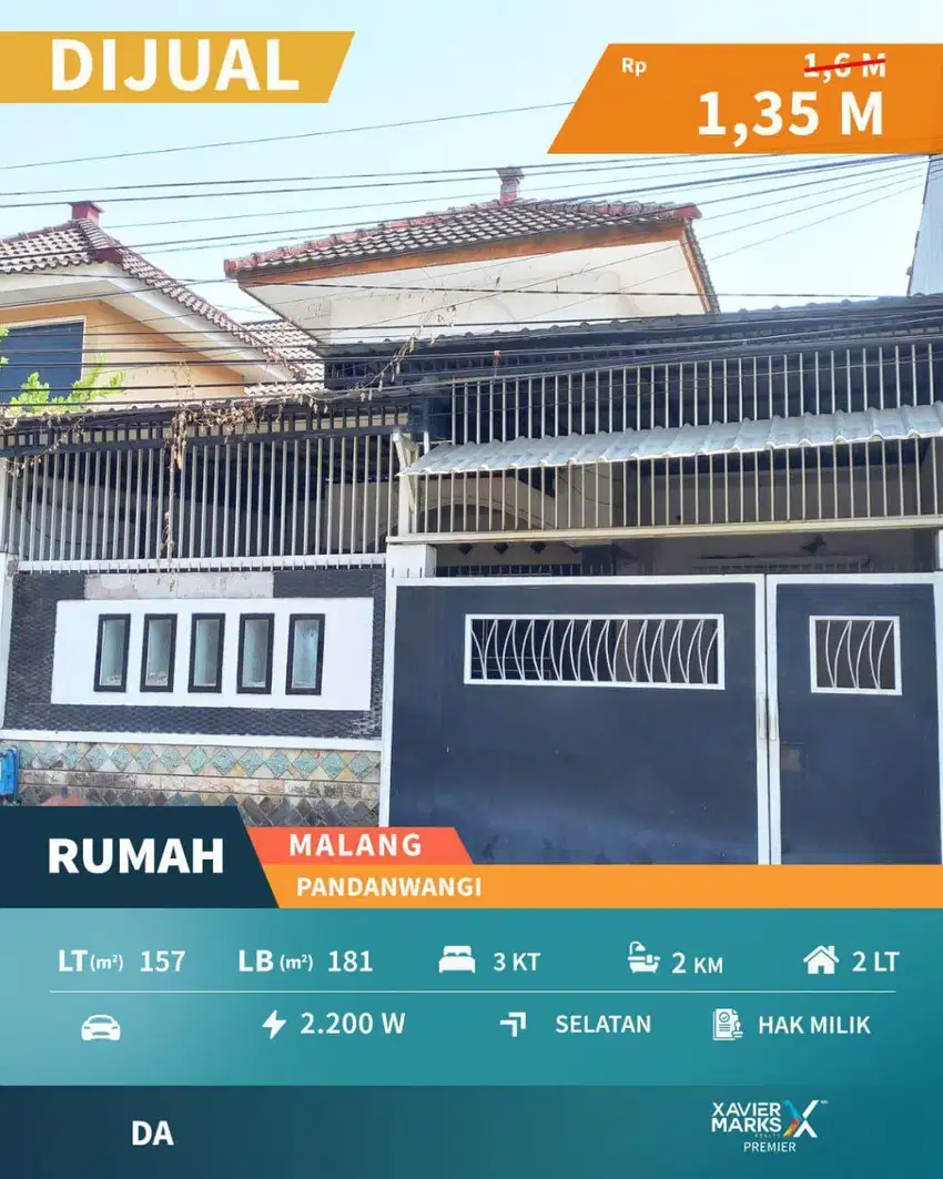 DIJUAL MURAH RUMAH SIAP HUNI DI PANDANWANGI, BLIMBING MALANG