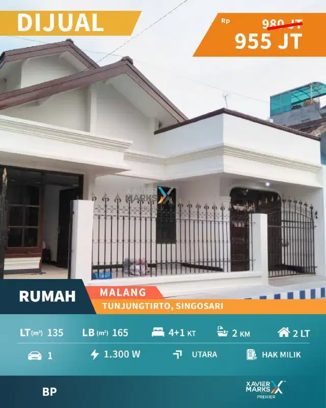 e112 Rumah Selangkah Dari Exit Tol Tunjungtirto, Singosari Malang