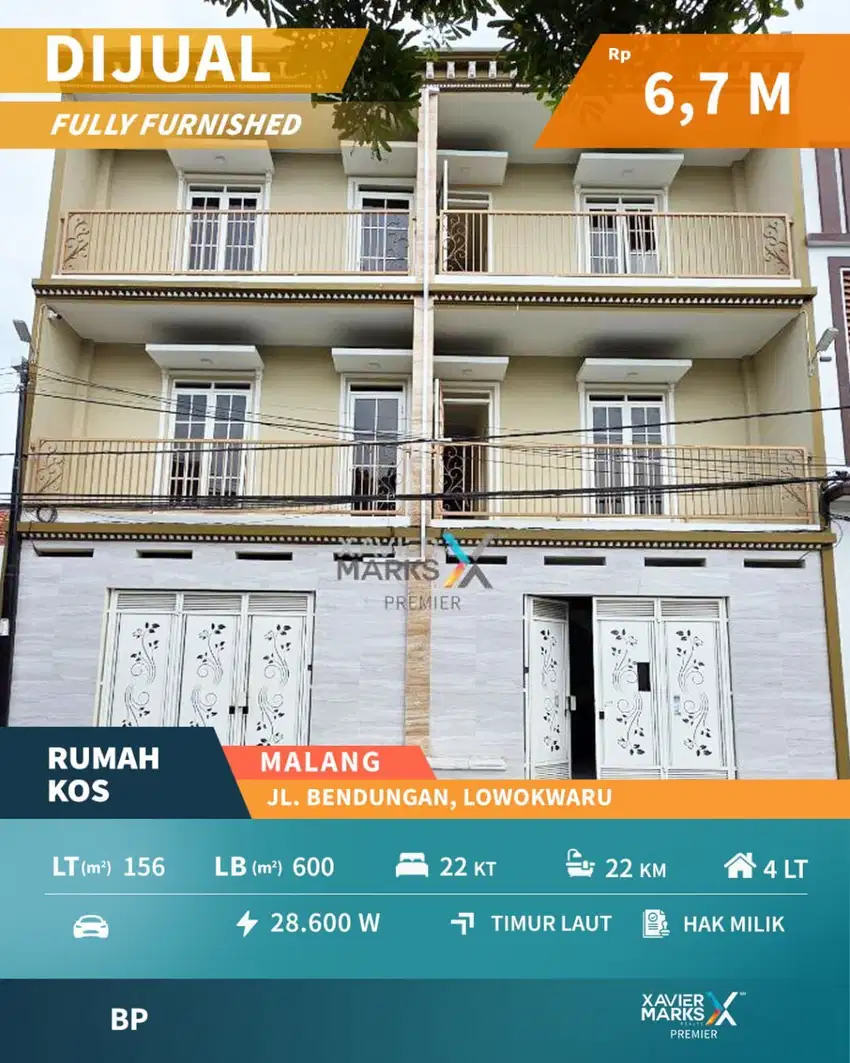 Dijual Rumah Kos Aktif Bersih Terawat di Lowokwaru Malang Dekat Kampus