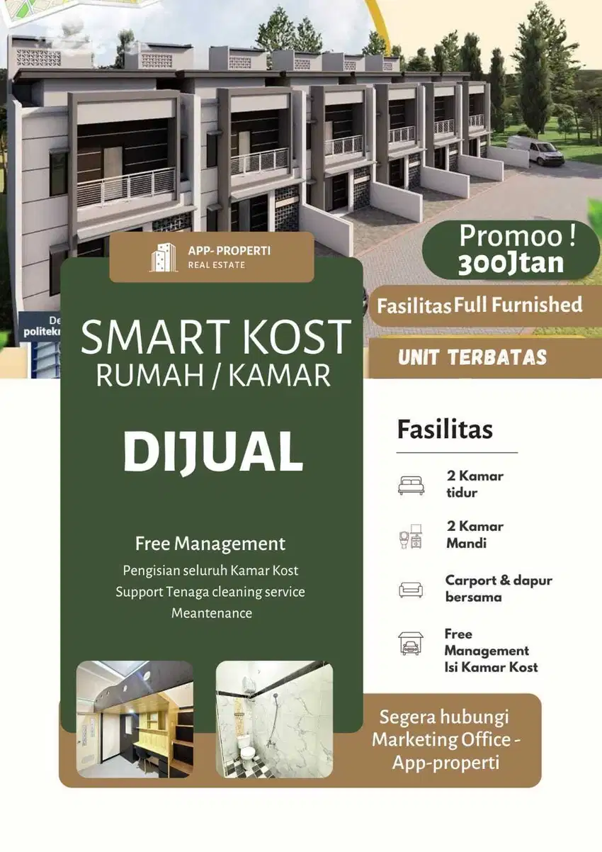 KAMAR KOS EKSKLUSIVE 300 JUTA