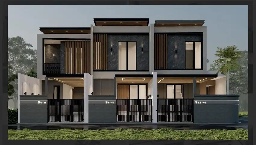 Rumah 2 Lantai Baru Modern Tropical Design SHM di Semolowaru Elok
