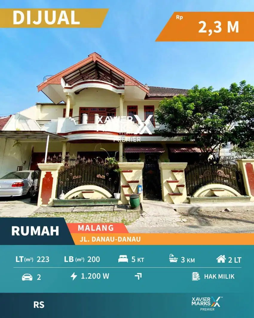 Dijual Cepat Rumah Hook Terawat di Jln Danau - Danau, Sawojajar Malang