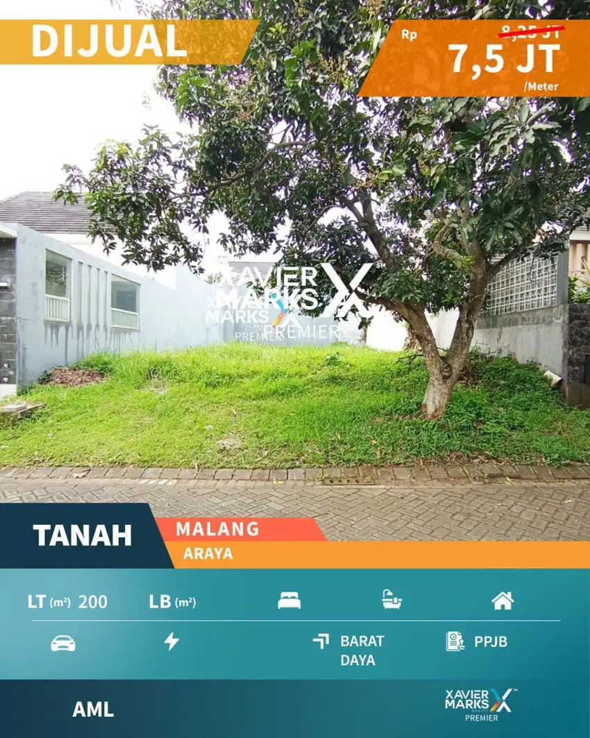 Dijual Tanah Kavling Kawasan Elit di Araya Malang