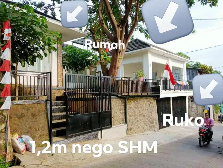 Rumah+ruko SHM pinggir jalan 2 lantai kota bandung