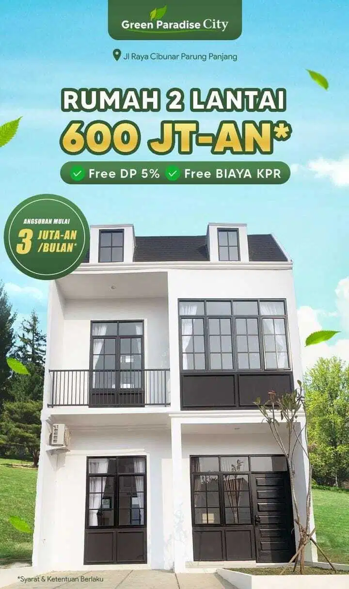 200ribu Allin Free Biaya2 at Green Paradise City Parung Panjang