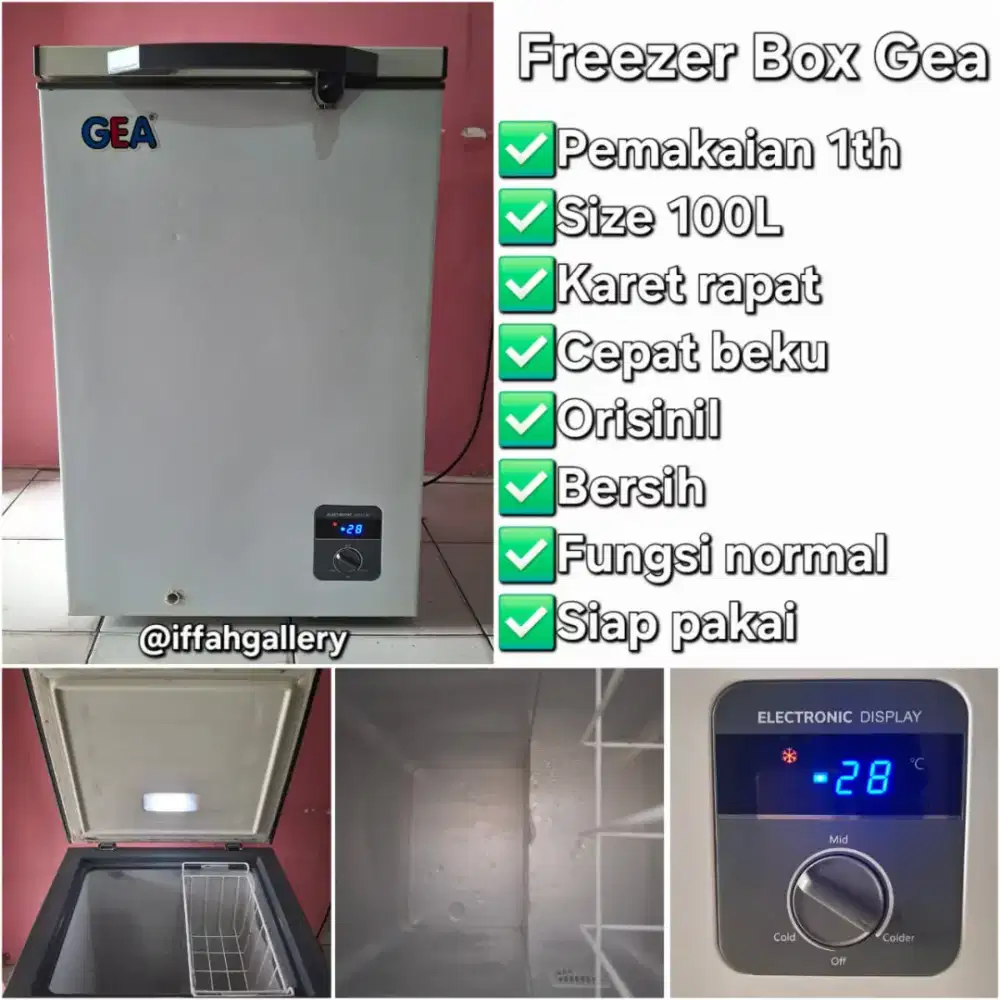 Freezer Box Gea 100 Liter Orisinil Cepat Dingin Siap Pakai
