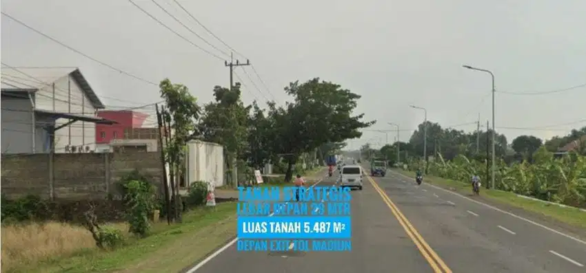 JUAL Tanah Prospektif LD 29 mtr, Sltn Exit Tol MADIUN